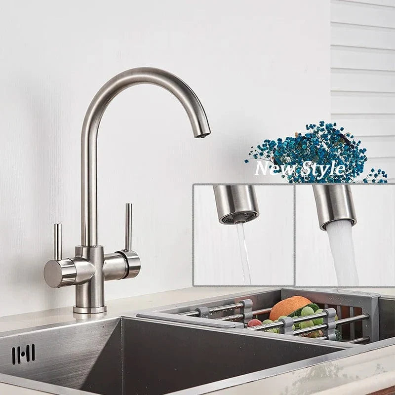 Mitigeur Cuisine 3 Voies Eau Filtrée et Courante Séparées – Cuvéa