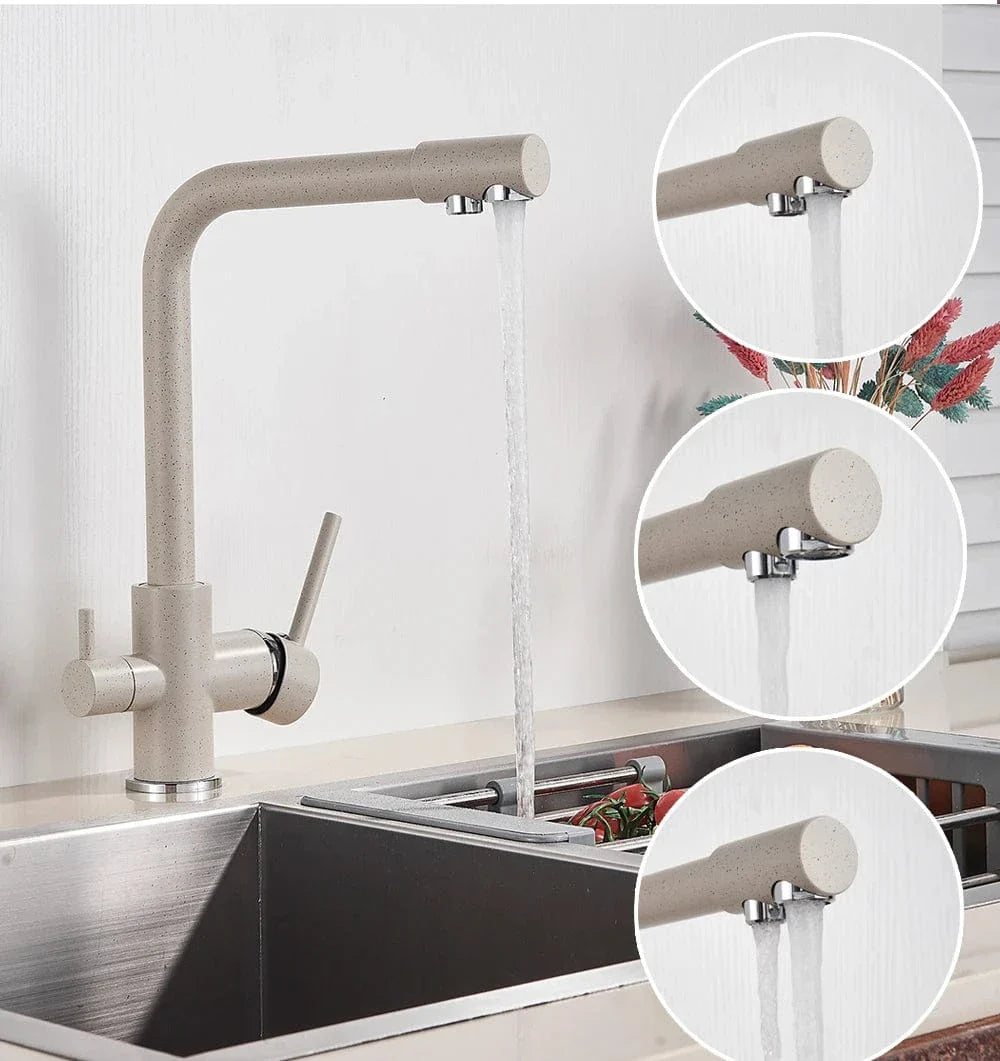 Mitigeur Cuisine 3 Voies Eau Filtrée et Courante Séparées – Cuvéa