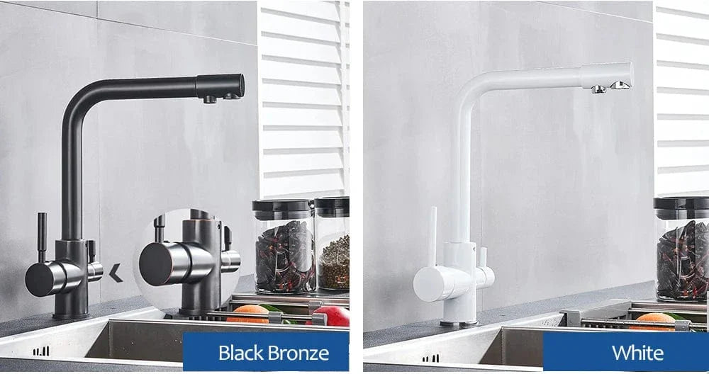 Mitigeur Cuisine 3 Voies Eau Filtrée et Courante Séparées – Cuvéa