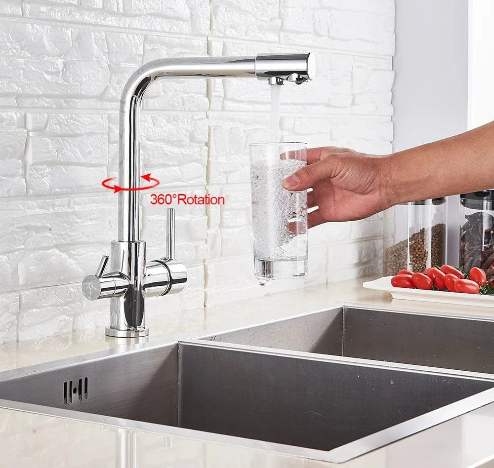 Mitigeur Cuisine 3 Voies Eau Filtrée et Courante Séparées – Cuvéa