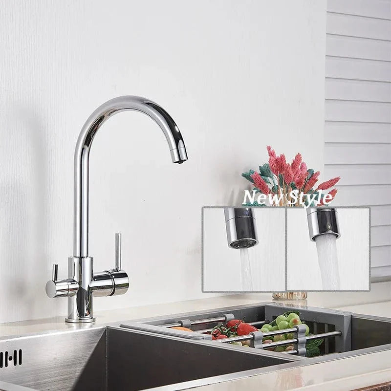 Mitigeur Cuisine 3 Voies Eau Filtrée et Courante Séparées – Cuvéa