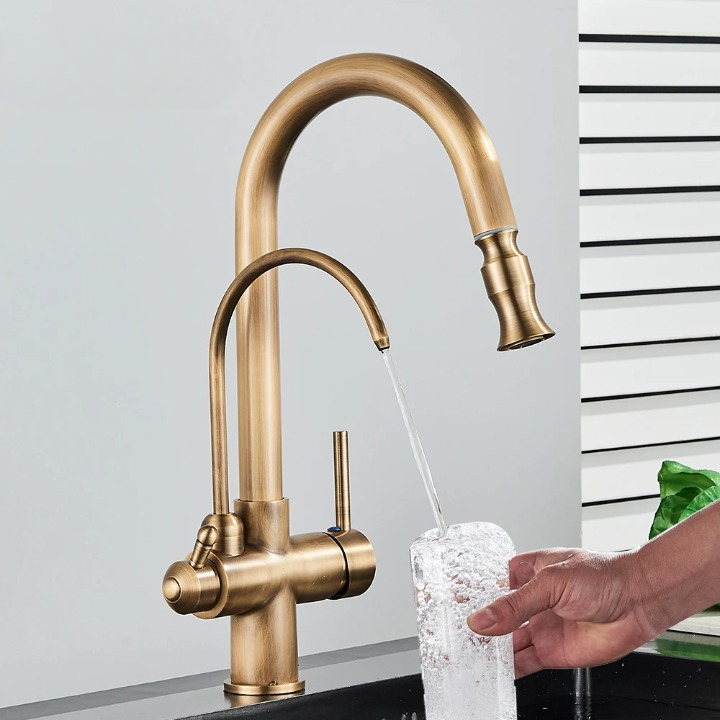 Mitigeur Cuisine 3 Voies Tactile Laiton Efficacité et Élégance – Cuvéa