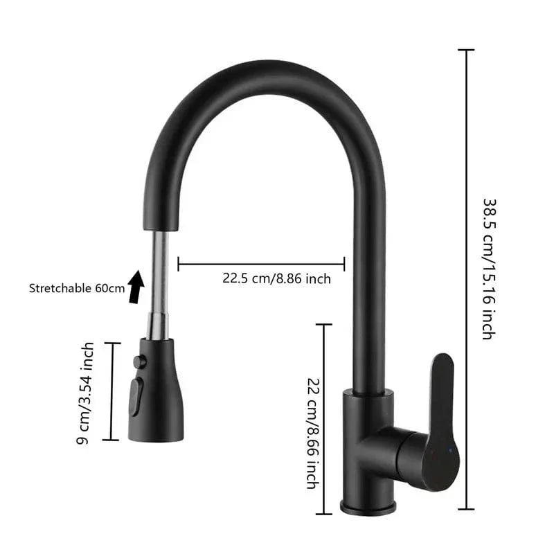 Mitigeur Cuisine avec Douchette Inox 304 Anti-Rouille Garanti – Cuvéa