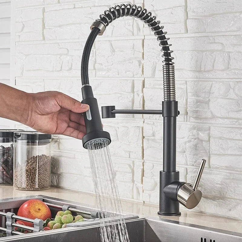 Mitigeur Cuisine Doré avec Douchette Finition Prestige Durable – Cuvéa