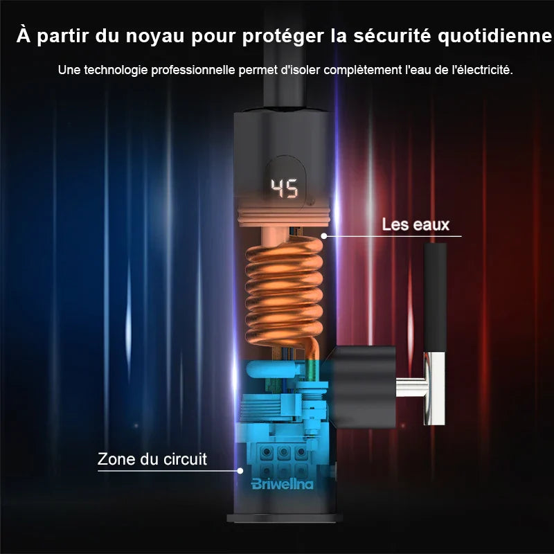 Mitigeur Cuisine Flexible Thermostatique Noir Température Maîtrisée – Thermya