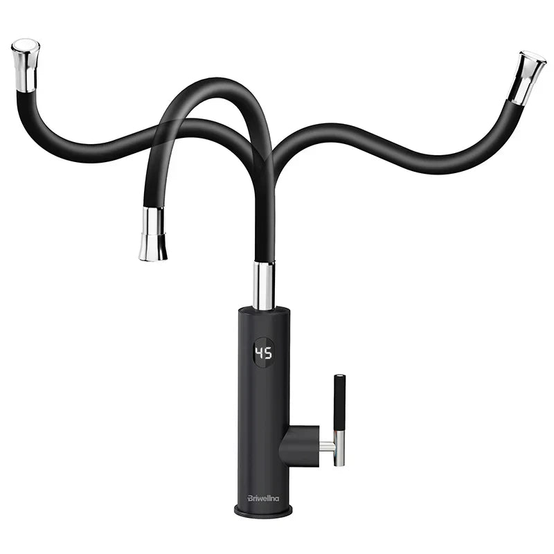 Mitigeur Cuisine Flexible Thermostatique Noir Température Maîtrisée – Thermya