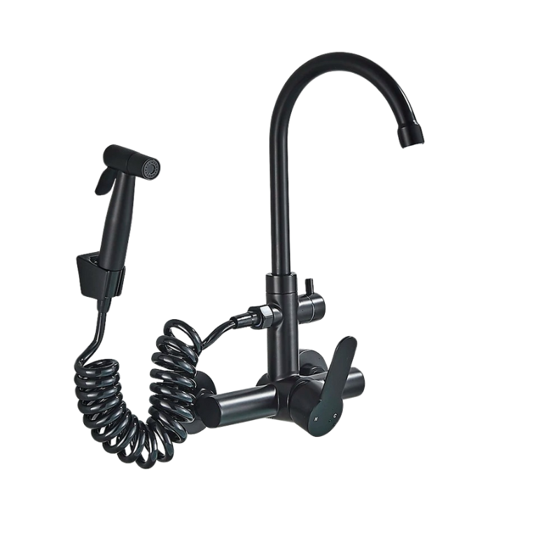 Mitigeur Cuisine Mural Douchette Inox Robuste et Fonctionnel – Cuvéa