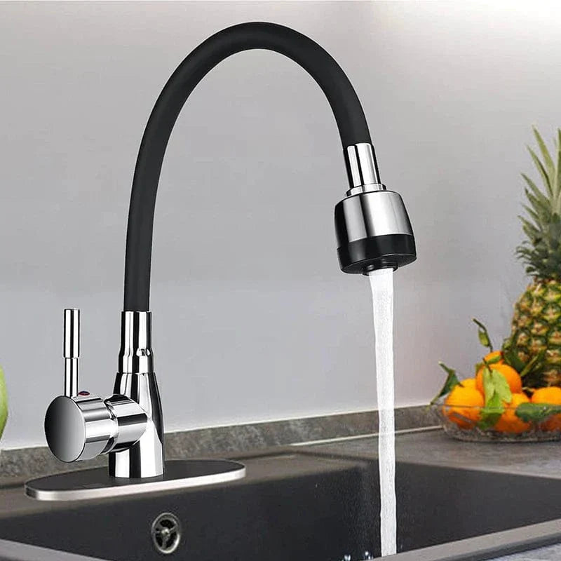 Mitigeur Cuisine Noir Douchette Pivotante 360° Évier Entièrement Couvert – Cuvéa