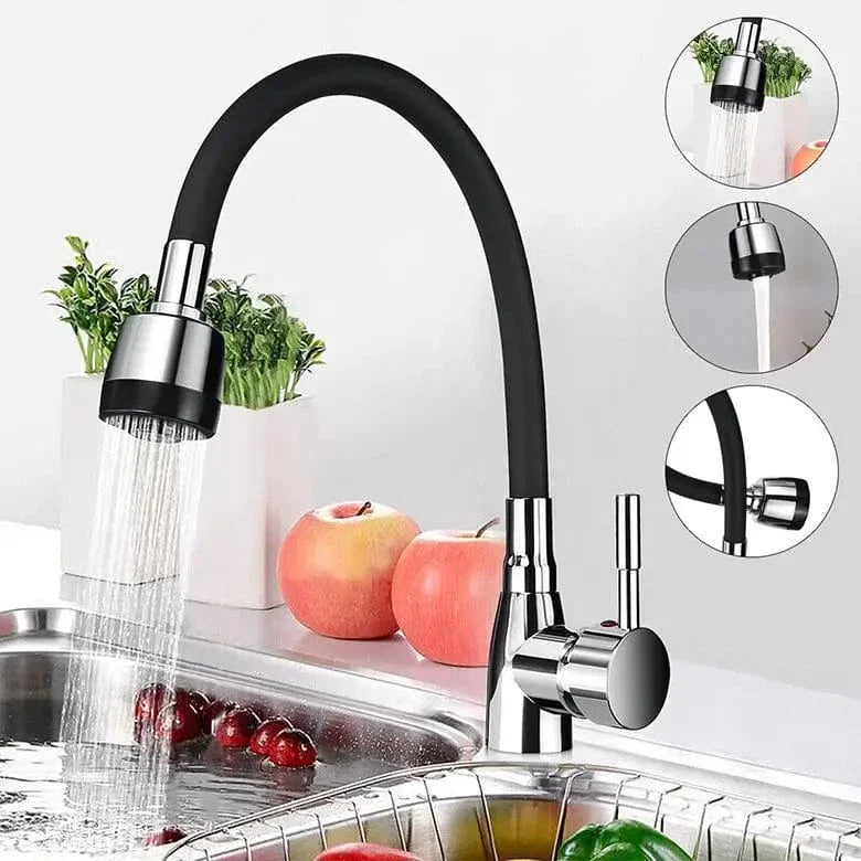 Mitigeur Cuisine Noir Douchette Pivotante 360° Évier Entièrement Couvert – Cuvéa