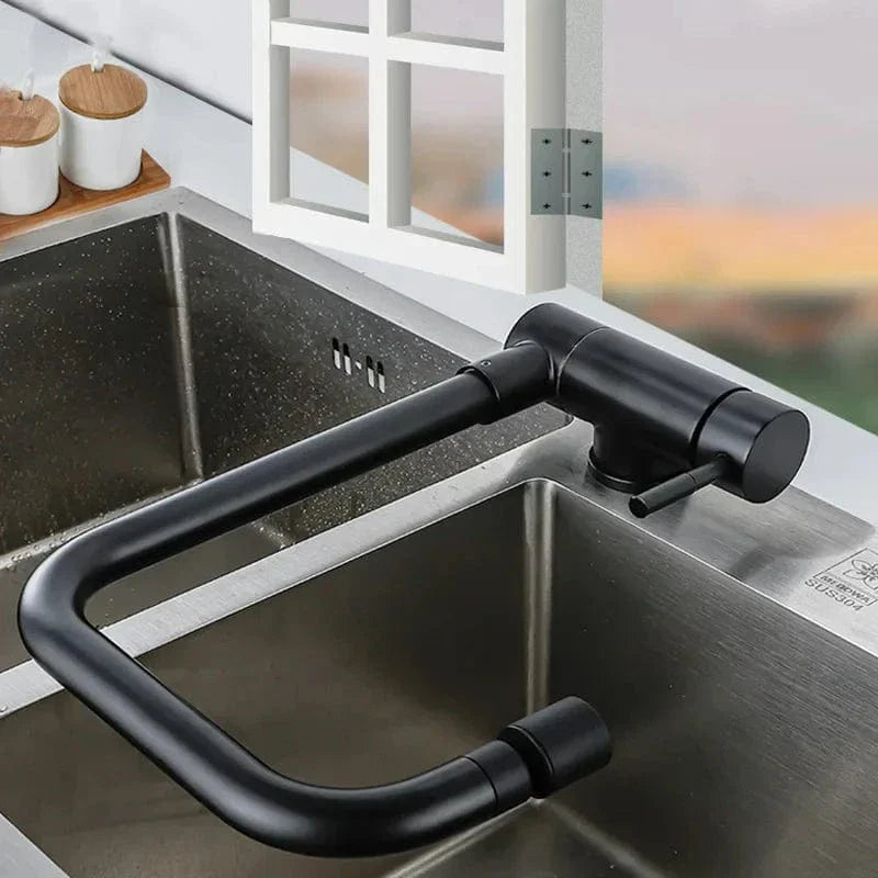 Mitigeur Cuisine Rabattable Noir Design Moderne Sous Fenêtre – Cuvéa