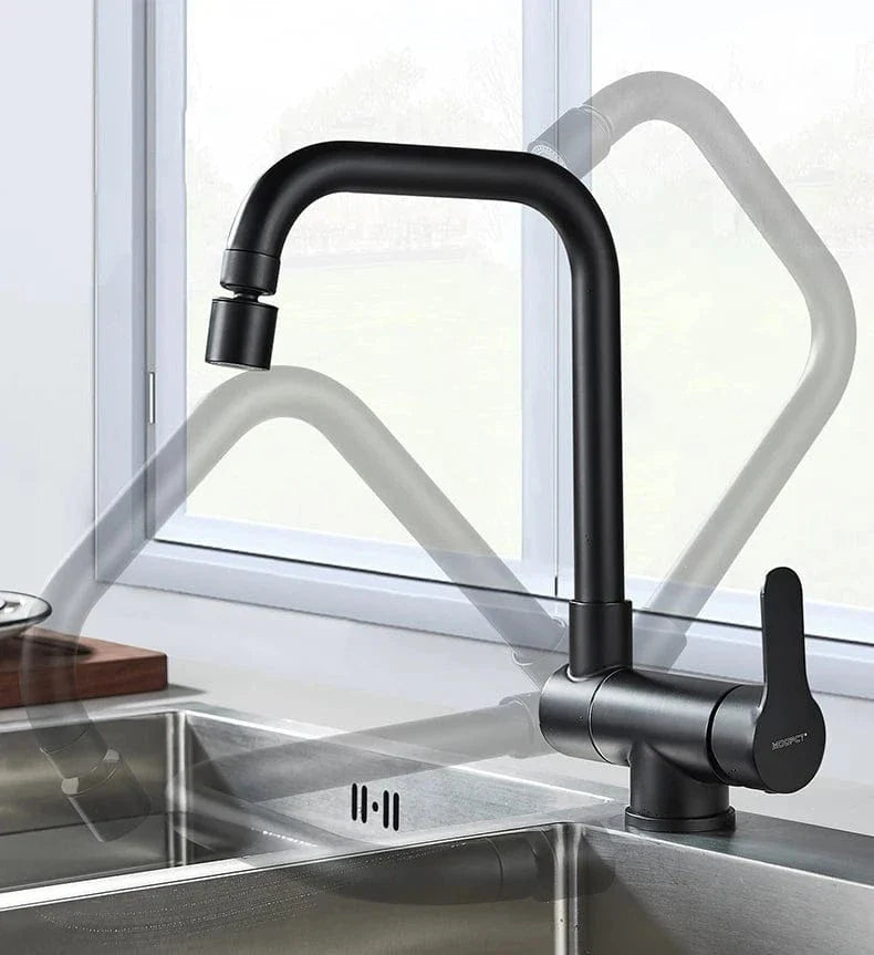 Mitigeur Cuisine Rabattable Noir Design Moderne Sous Fenêtre – Cuvéa