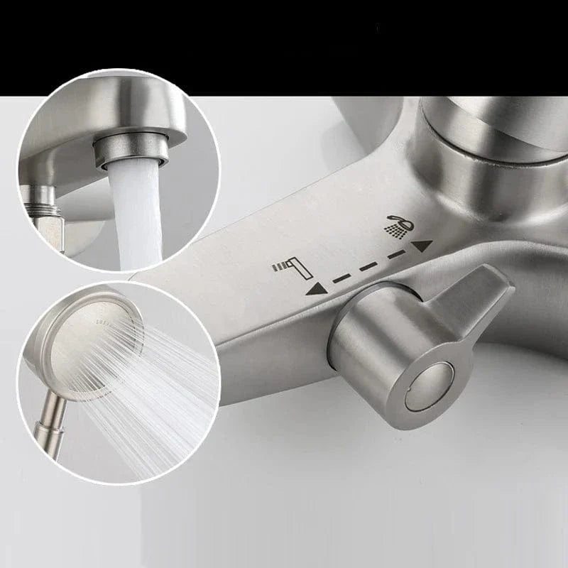 Mitigeur Baignoire Inox Résiste à l'Humidité Élégance Durable – Vertane