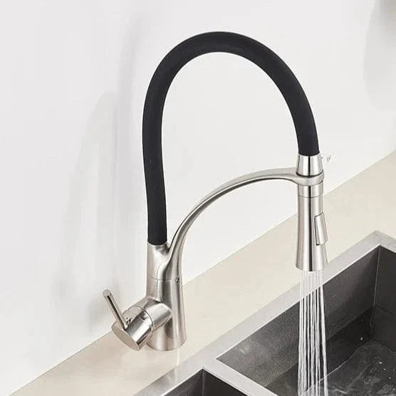 Mitigeur Cuisine avec Douchette Nickel Brossé Évier Moderne – Cuvéa