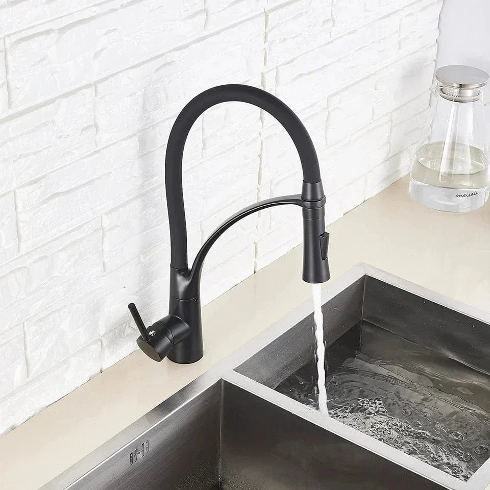 Mitigeur Cuisine avec Douchette Nickel Brossé Évier Moderne – Cuvéa