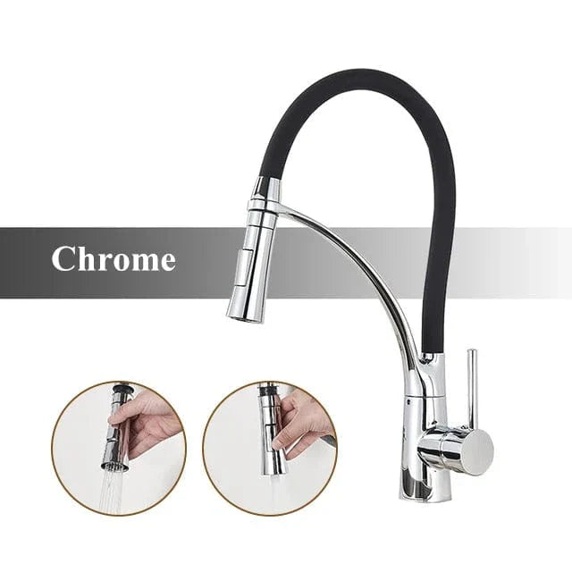 Mitigeur Cuisine avec Douchette Nickel Brossé Évier Moderne – Cuvéa
