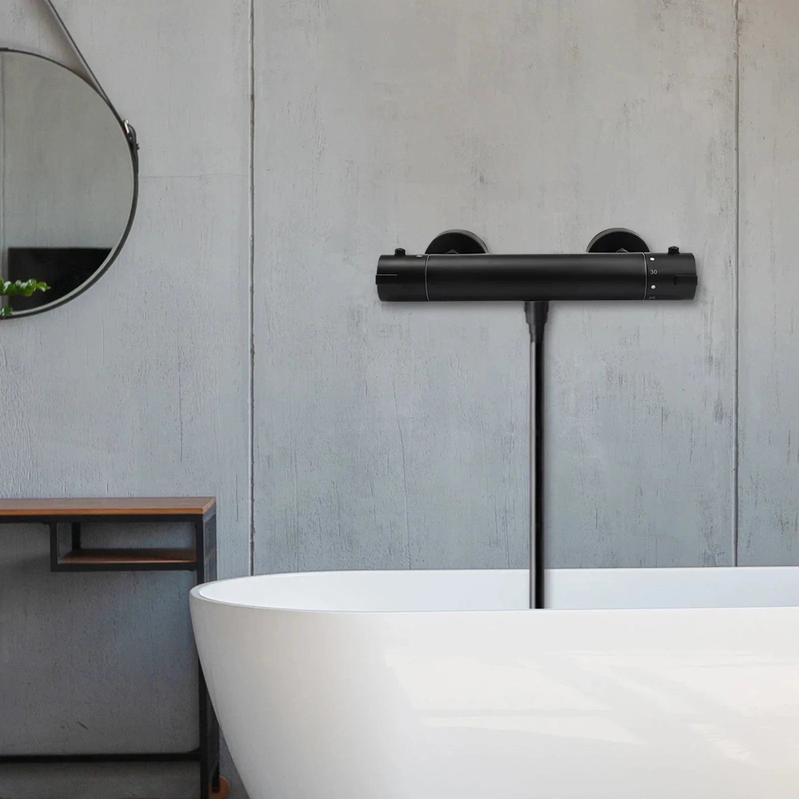Mitigeur Douche Noir Finition Mate Anti-Traces Design Épuré – Zeltha