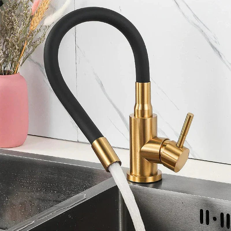 Mitigeur Cuisine Noir Douchette Perlée Jet Doux Élégance Moderne – Cuvéa
