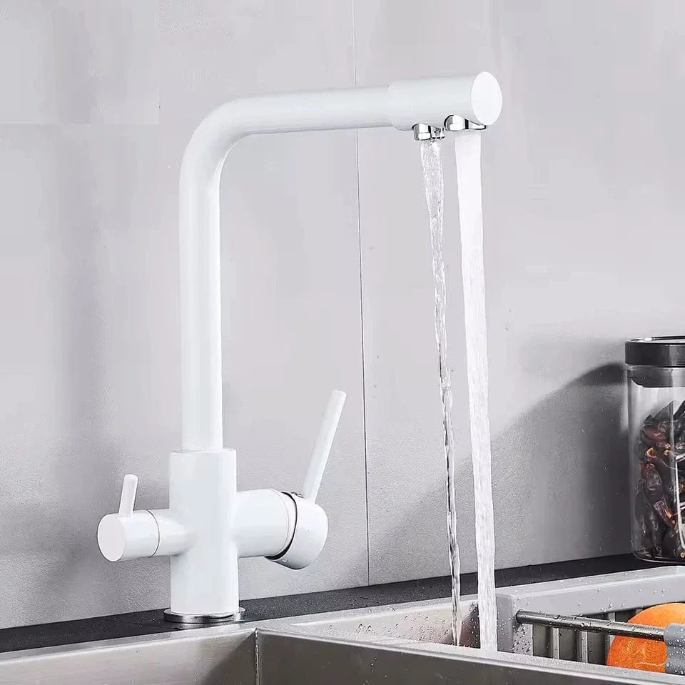 Mitigeur Évier Blanc Finition Mate Cuisine Lumineuse – Cuvéa