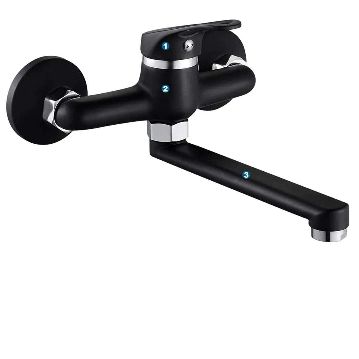 Mitigeur Évier Noir Finition Mate Style Contemporain – Cuvéa