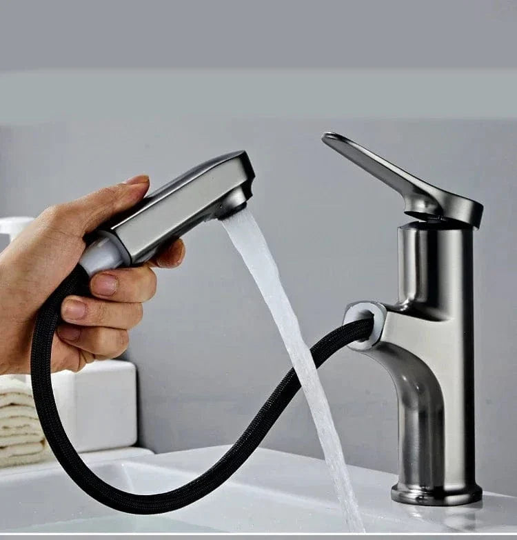 Mitigeur Lavabo avec Douchette Extractible Lavage des Cheveux Facile – Solvane