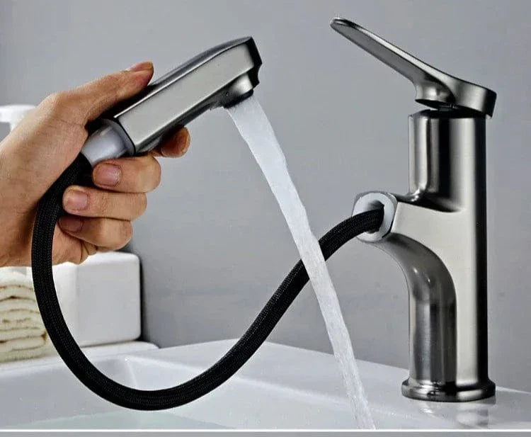 Mitigeur Lavabo avec Douchette Extractible Lavage des Cheveux Facile – Solvane