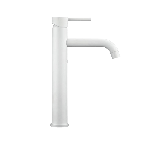Mitigeur Lavabo Blanc Finition Mate Salle de Bain Lumineuse – Solvane