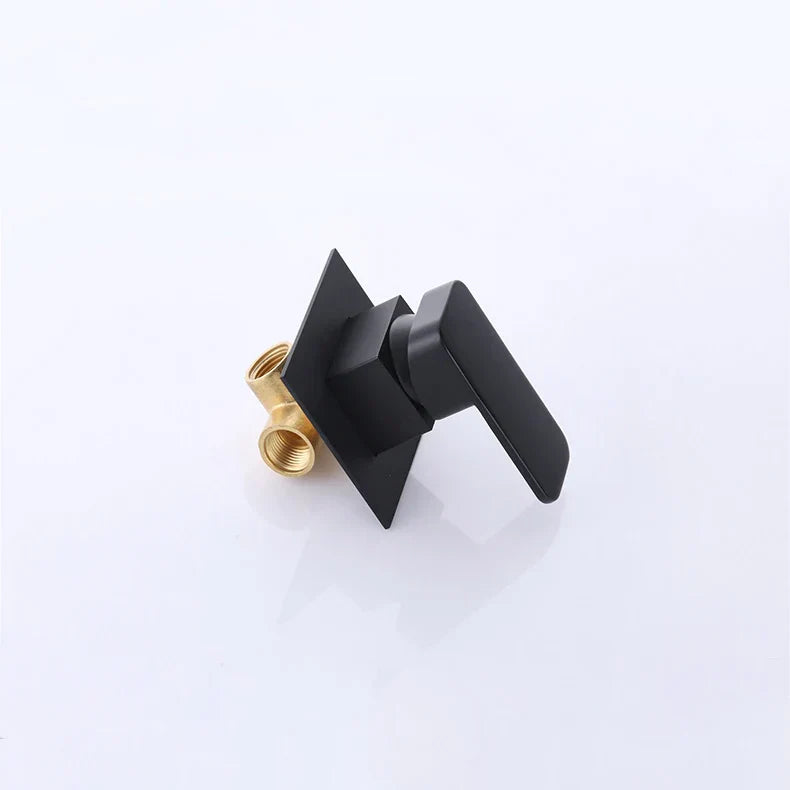 Mitigeur Lavabo Encastrable Cascade Noir Anti-Traces Moderne – Solvane