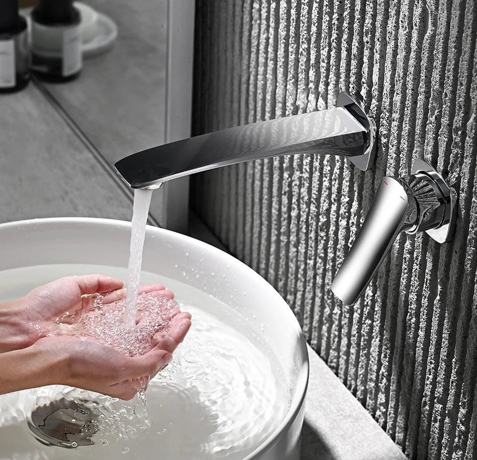 Mitigeur Lavabo Encastrable Design Invisible Gain de Place – Solvane