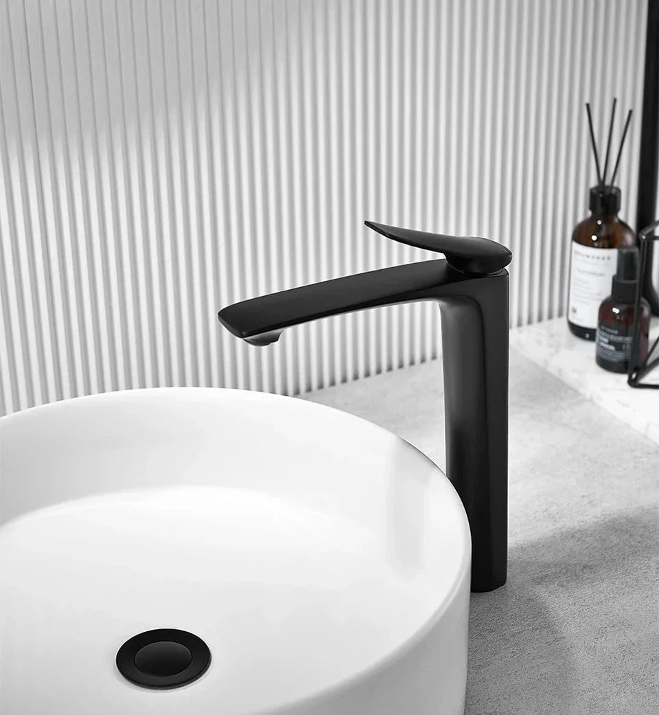 Mitigeur Lavabo Haut Bec Élancé Jet Anti-Éclaboussures – Solvane