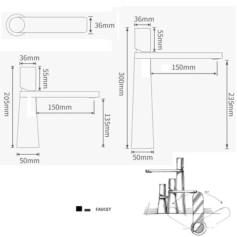Mitigeur Lavabo Laiton Brossé Toucher Satiné Anti-Traces – Solvane