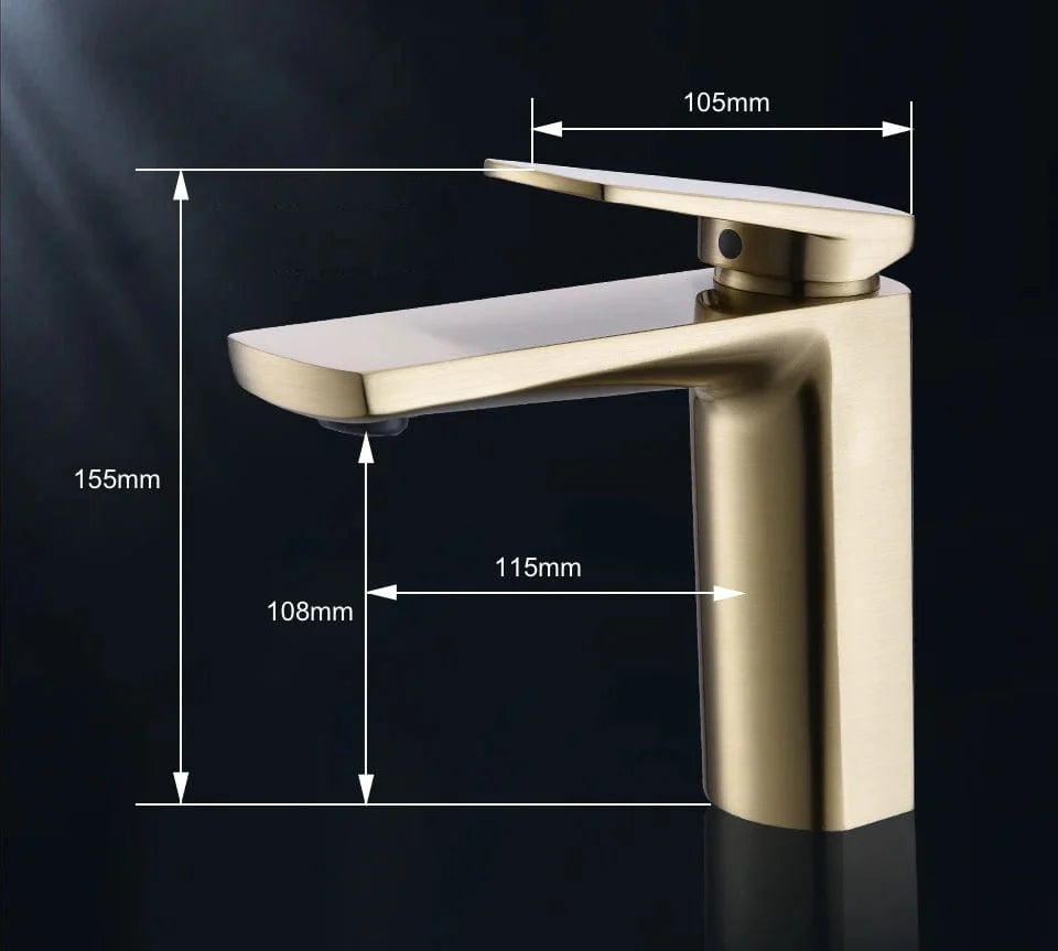 Mitigeur Lavabo Laiton Massif Résistance à Toute Épreuve – Solvane