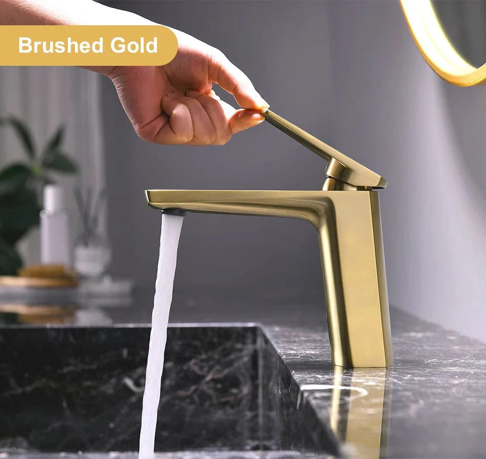 Mitigeur Lavabo Laiton Massif Résistance à Toute Épreuve – Solvane