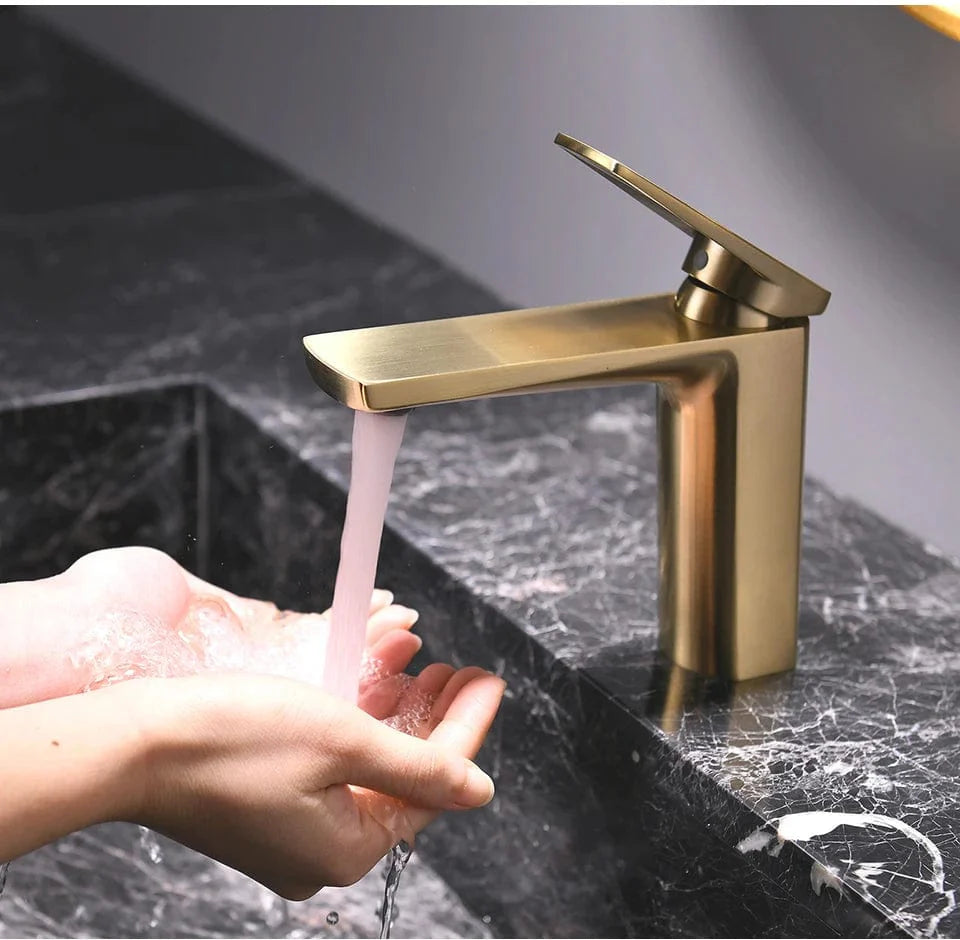 Mitigeur Lavabo Laiton Massif Résistance à Toute Épreuve – Solvane