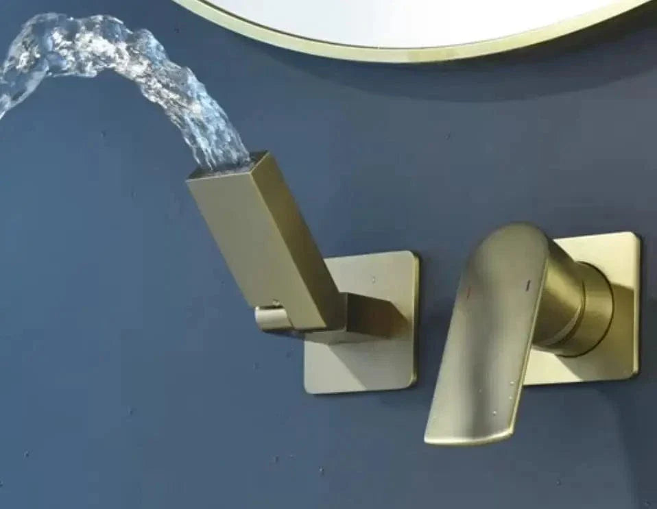 Mitigeur Lavabo Mural Plan Dégagé Nettoyage Rapide – Solvane