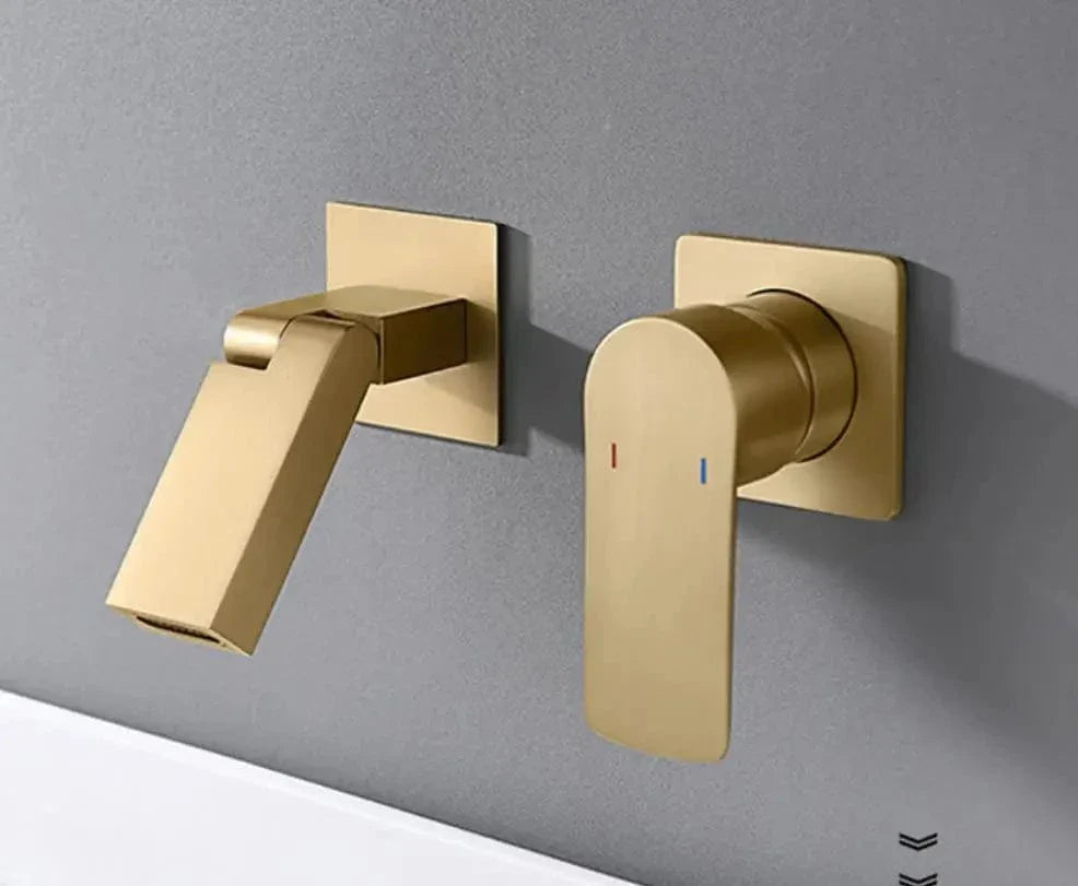Mitigeur Lavabo Mural Plan Dégagé Nettoyage Rapide – Solvane