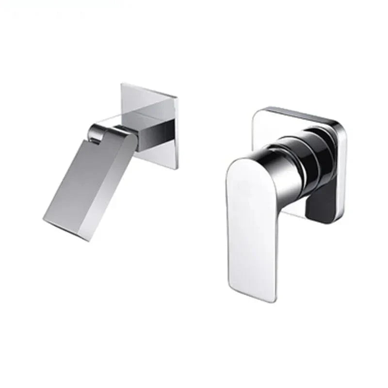 Mitigeur Lavabo Mural Plan Dégagé Nettoyage Rapide – Solvane