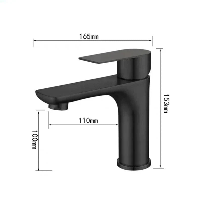 Mitigeur Lavabo Noir Mat Aucune Trace de Doigts – Solvane