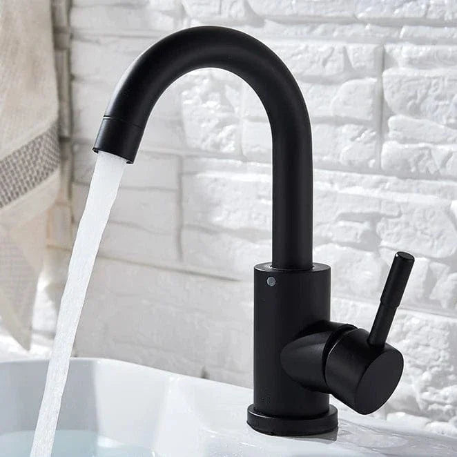 Mitigeur Lavabo Noir Style Contemporain Finition Mate – Solvane