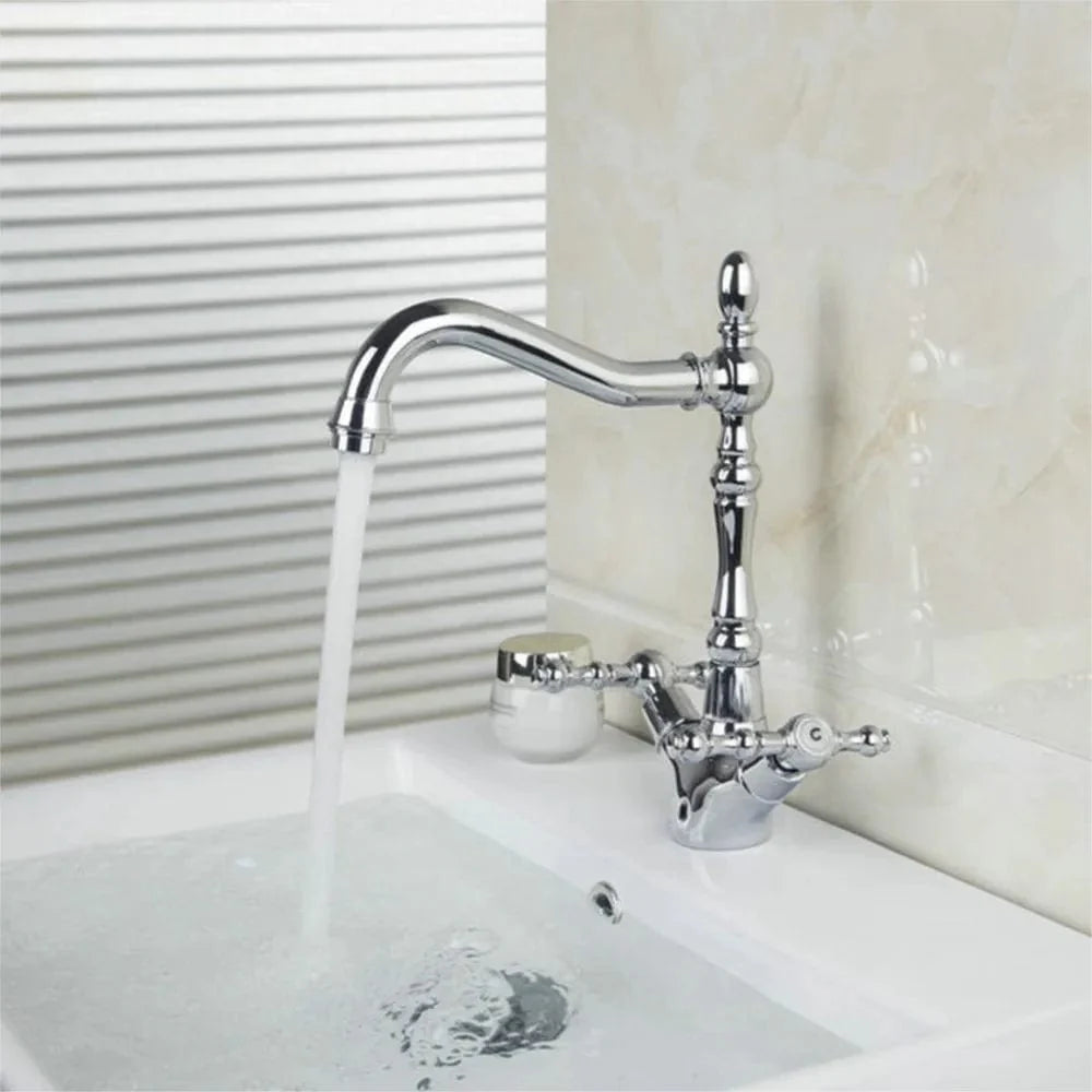 Mitigeur Lavabo Rétro Charme d'Antan Finition Vieillie – Solvane