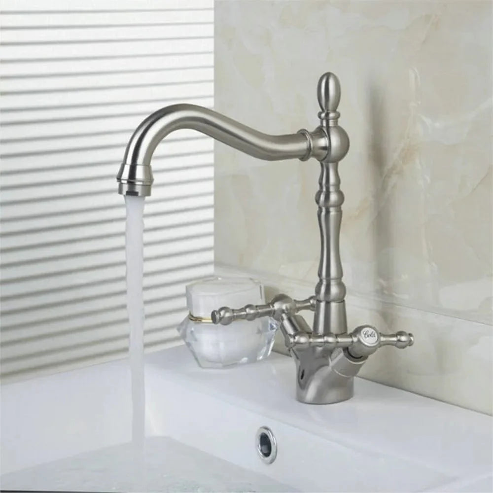 Mitigeur Lavabo Rétro Charme d'Antan Finition Vieillie – Solvane