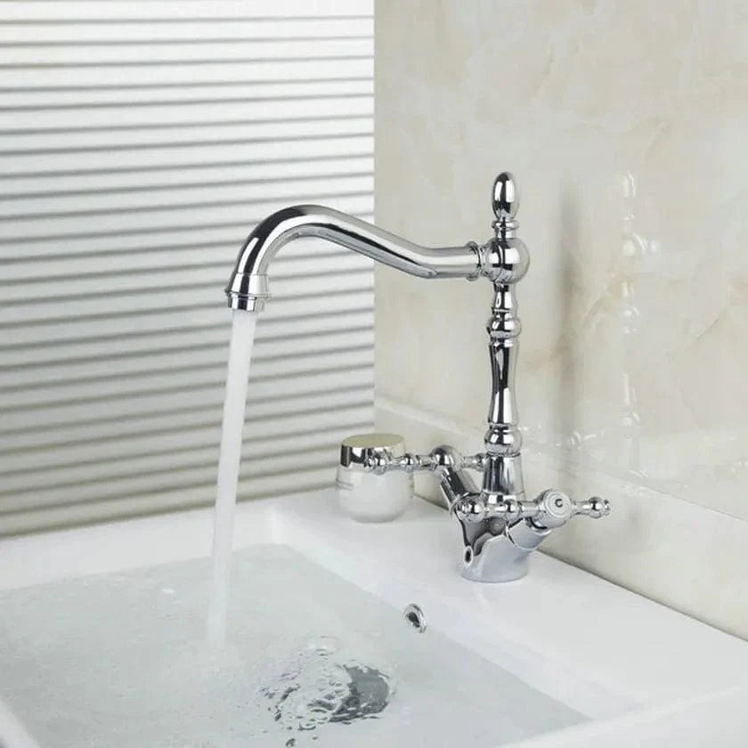 Mitigeur Lavabo Rétro Charme d'Antan Finition Vieillie – Solvane