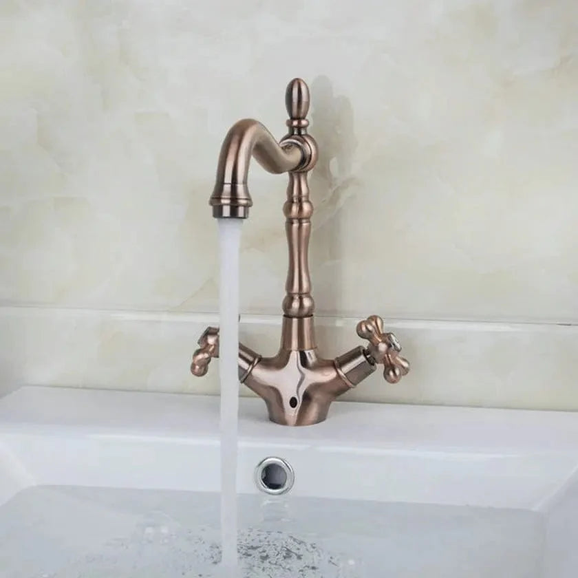 Mitigeur Lavabo Rétro Charme d'Antan Finition Vieillie – Solvane