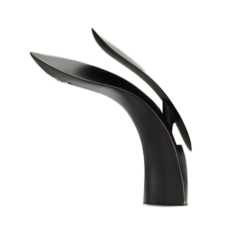 Mitigeur Lavabo Design Arrondi Noir Élégance Contemporaine – Solvane