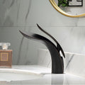 Mitigeur Lavabo Design Arrondi Noir Élégance Contemporaine – Solvane