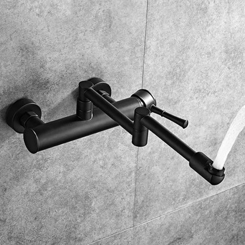 Mitigeur Mural Cuisine Noir Laiton Pivotant 360° Évier Dégagé – Cuvéa