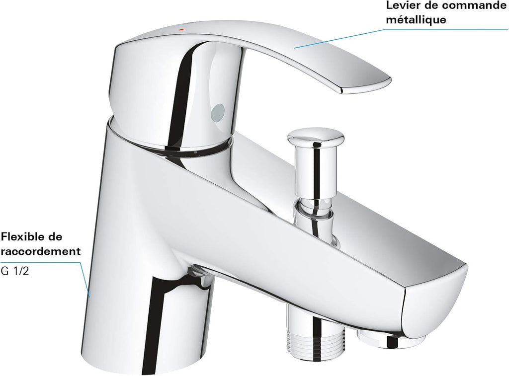 Mitigeur Baignoire Monotrou Chromé Installation Rapide – Vertane