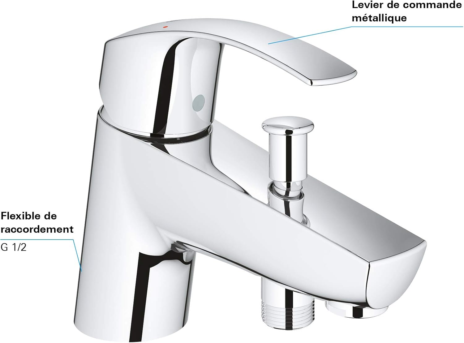 Mitigeur Baignoire Monotrou Chromé Installation Rapide – Vertane