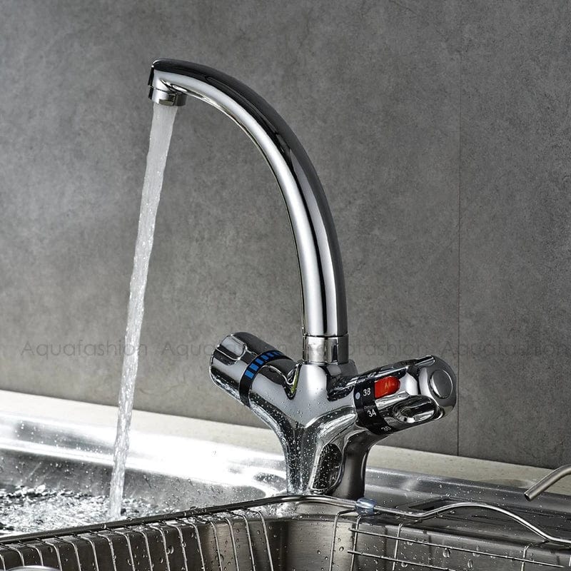Mitigeur Thermostatique Cuisine Bec Pivotant Mélange Précis – Thermya