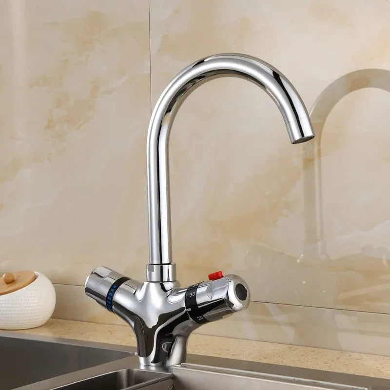 Mitigeur Thermostatique Cuisine Bec Pivotant Mélange Précis – Thermya