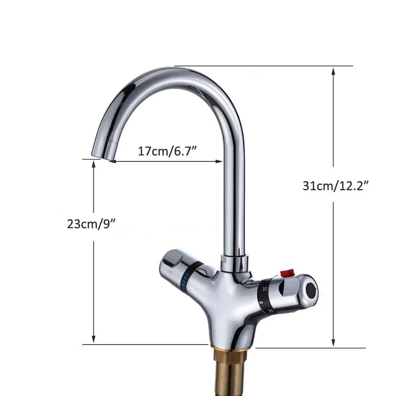 Mitigeur Thermostatique Cuisine Bec Pivotant Mélange Précis – Thermya